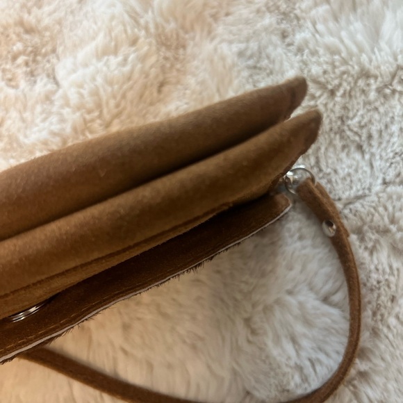 Crosstree Lane Cowhide Suede Brown Crossbody Bag - Picture 4 of 11